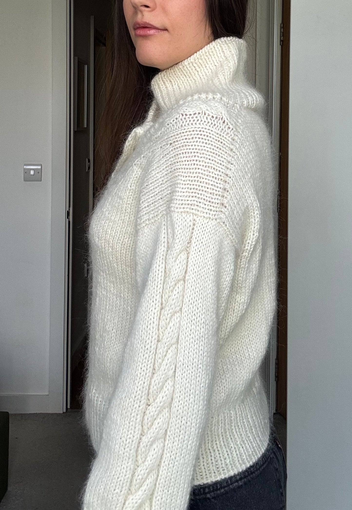 Fold-over Collar Pilates Jumper Knitting Pattern