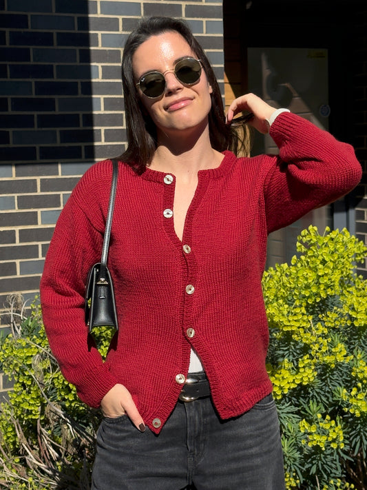 Wavy Cardigan Knitting Pattern for Women
